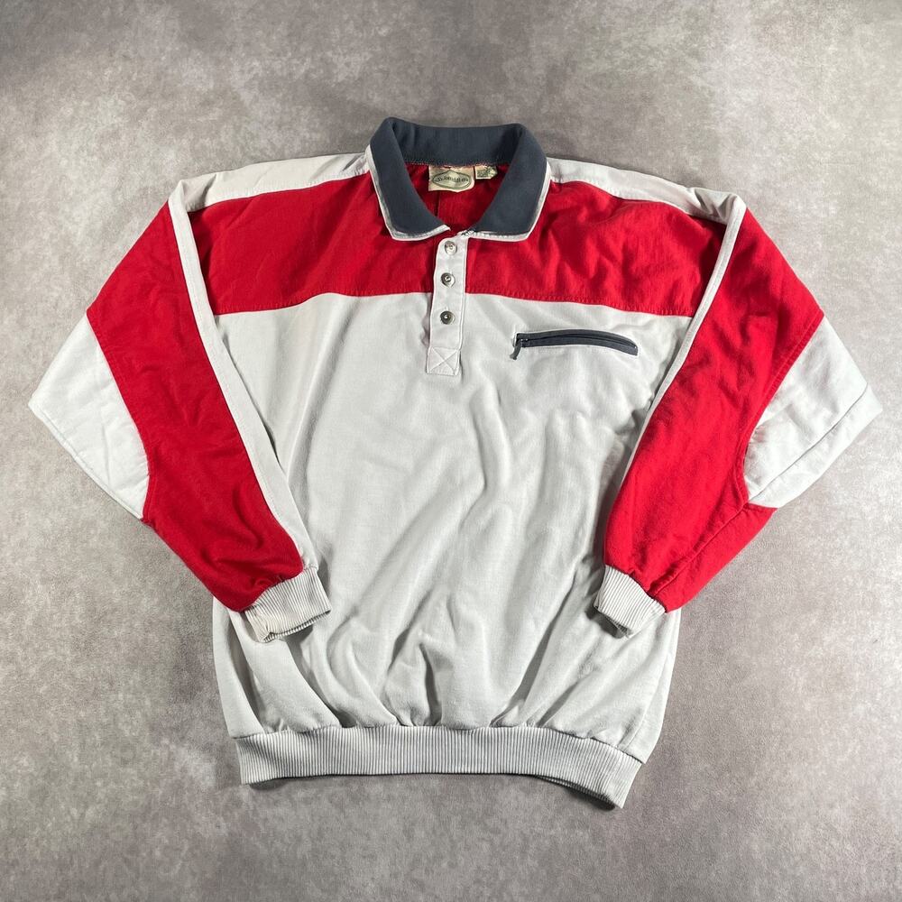 Vintage 90s St. John's Bay Color Block Polo Men's Size Medium Pullover Golf M